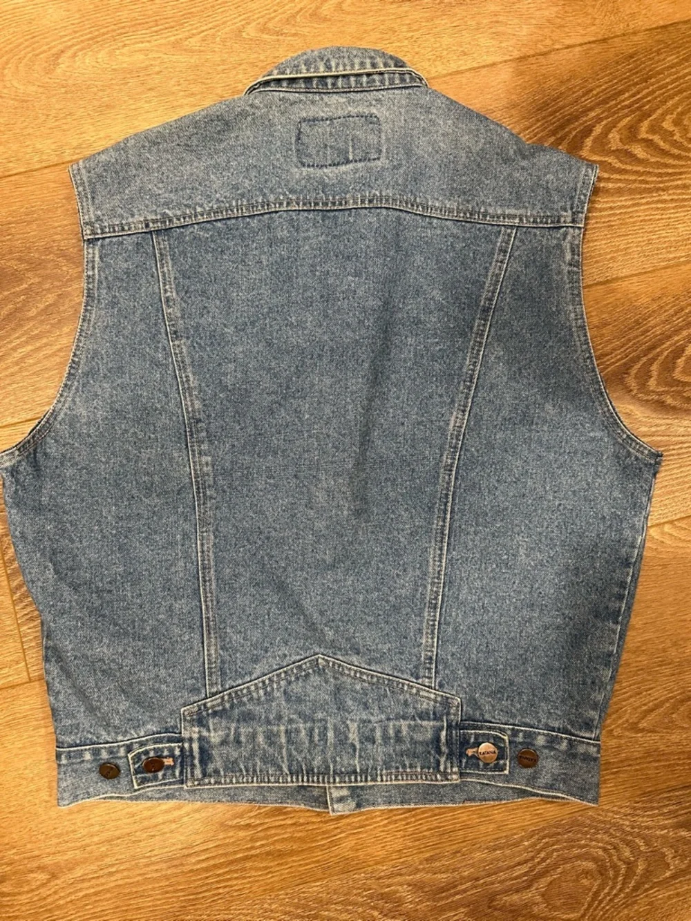 Stonewash Denim Vest - Sleeveless Men's Jean Jacket - Picture 2 of 6